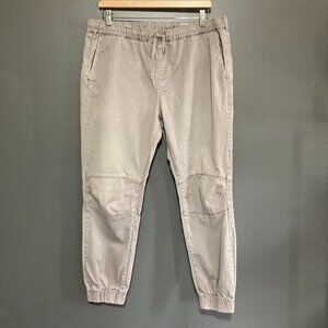 Bullhead Denim Co Women L Cargo Beige Pants Croped Skinny Ankle Boho Summer